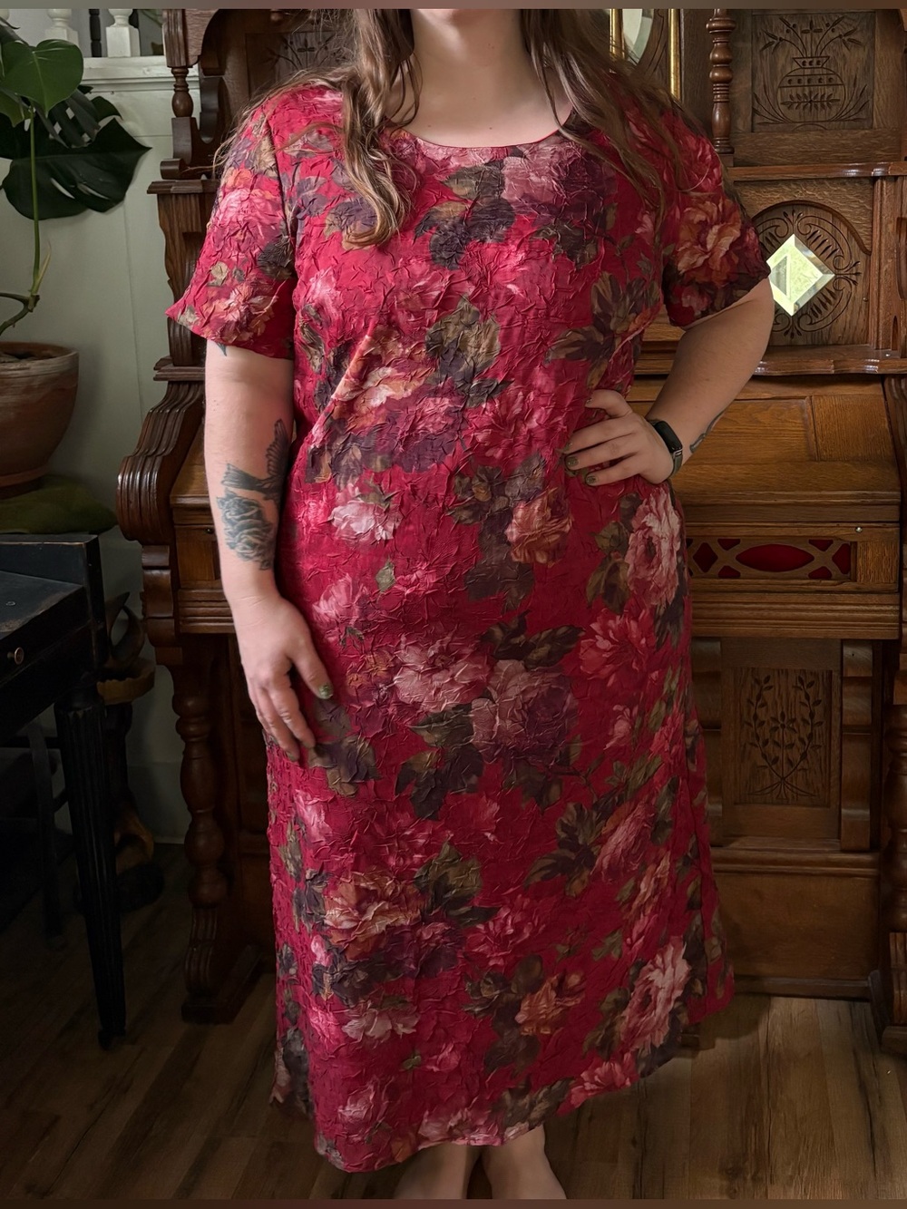 Beautiful red vintage retro dress